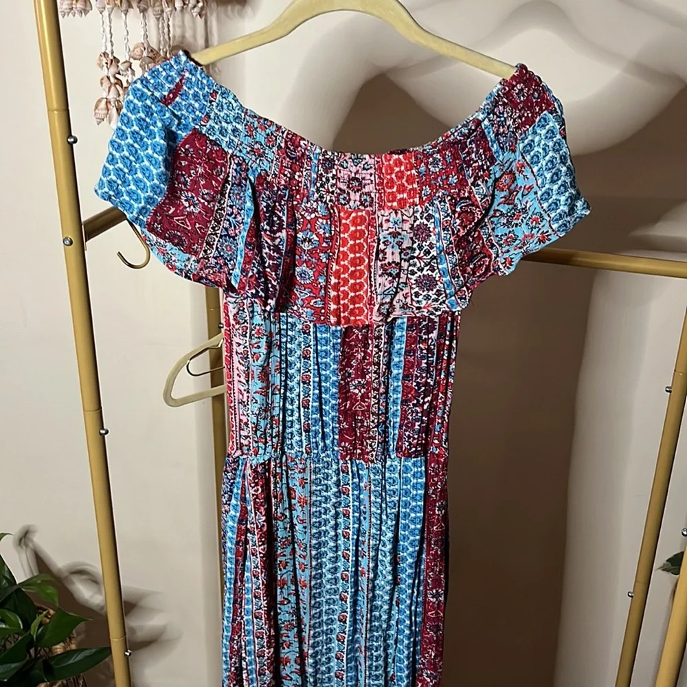 💎Red & Blue Floral Maxi - Picture 9 of 10